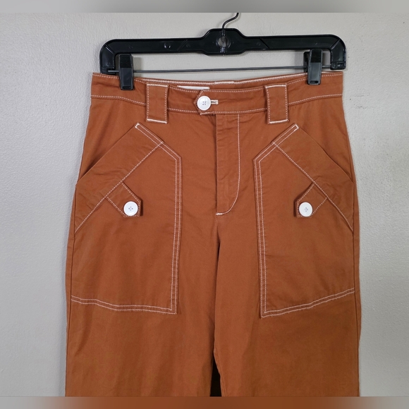 Maeve by Anthropologie Cropped Wide-Leg Carpenter Pant Size 6 - Picture 5 of 15